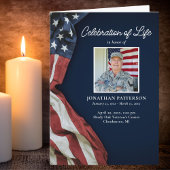 Militär, USA-Flagge, Lebensfeier, Beerdigung Programm