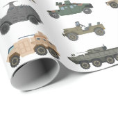 Militär-Verpackungspapier, Panzer-Geschenkverpacku Geschenkpapier (Rolleneckpunkt)