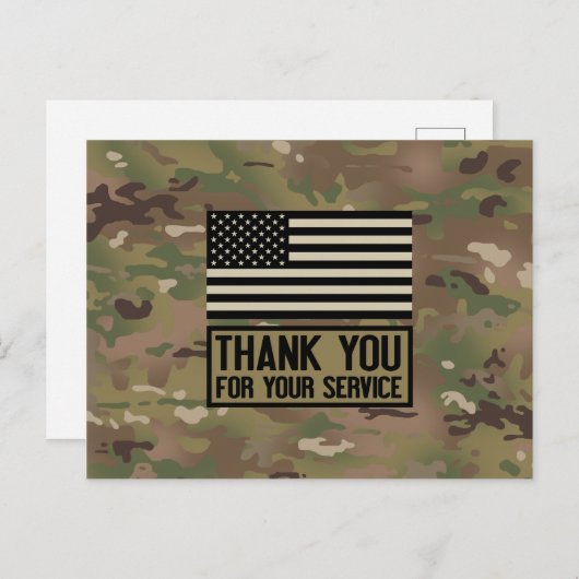 Militär - Vielen Dank für Ihren Dienst Postkarte (Vorne/Hinten)