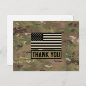 Militär - Vielen Dank Postkarte (Vorne/Hinten)