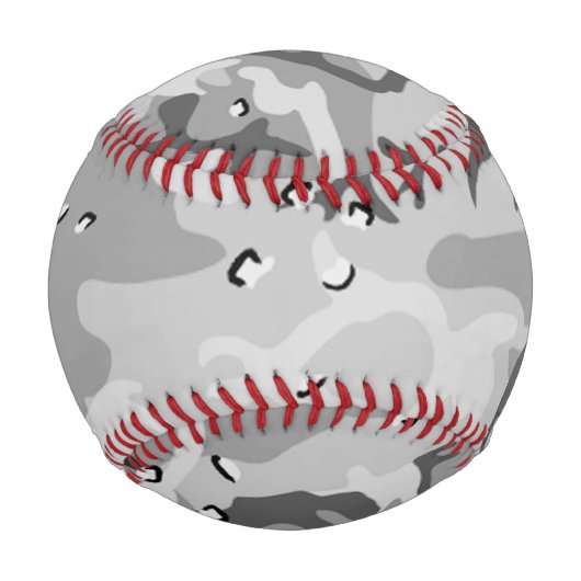 Militär Winter Gray Camouflage Muster Baseball (Rückseite)