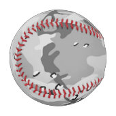 Militär Winter Gray Camouflage Muster Baseball (Vorderseite Links)