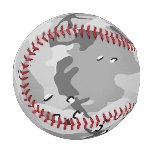 Militär Winter Gray Camouflage Muster Baseball (Vorderseite Links)