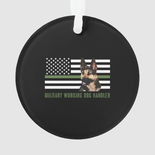 MilitärarbeitsHundeführer Ornament (Rückseite)