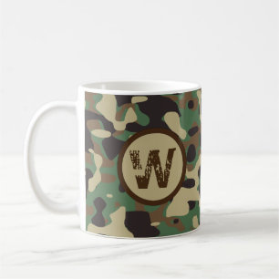 Militärarmee Camouflage Mit Monogramm Kaffeetasse
