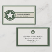 Militärart-patriotisches Stern-Schmutz-Logo Visitenkarte (Vorne/Hinten)