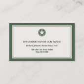 Militärart-patriotisches Stern-Schmutz-Logo Visitenkarte (Rückseite)