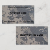Militärart Visitenkarte (Vorne/Hinten)
