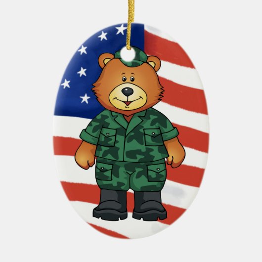 Militärbären Keramikornament (Vorne)