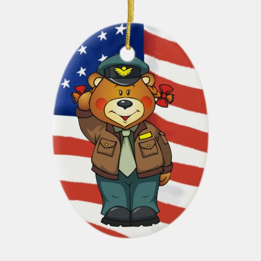 Militärbären Keramikornament (Vorne)