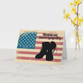 MilitärBeileid mit Stiefeln über Grunge-Flagge Karte (Gelbe Blume)