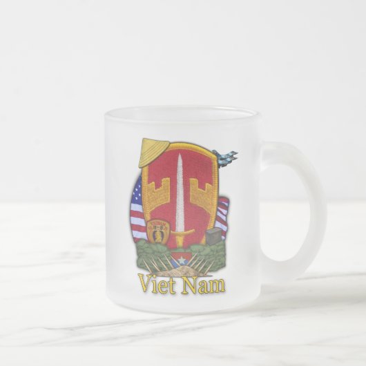 Militärberater maag mac / sog vietnam Patch-Tasse Mattglastasse (Rechts)