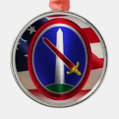 Militärbezirk Washington Keepake Christm Ornament Aus Metall (Vorne)