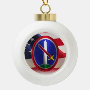 Militärbezirk Washington Keepake Keramik Kugel-Ornament