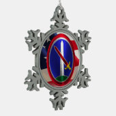 Militärbezirk Washington Keepake Schneeflocken Zinn-Ornament (Links)