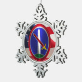 Militärbezirk Washington Keepake Schneeflocken Zinn-Ornament (Rechts)