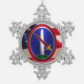 Militärbezirk Washington Keepake Schneeflocken Zinn-Ornament (Vorderseite)