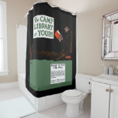 Militärbibliothek des Ersten Weltkriegs 1917 Duschvorhang (Beispiel)