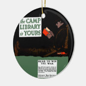 Militärbibliothek des Ersten Weltkriegs 1917 Keramik Ornament (Links)