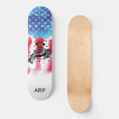 *~* Militärdienst FISHERMAN Red White Blue Flag Skateboard (Vorderseite)