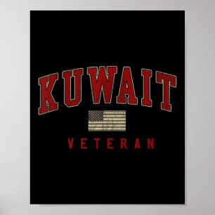 Militärdienst für Veteranen des Shirts in Kuwait Poster