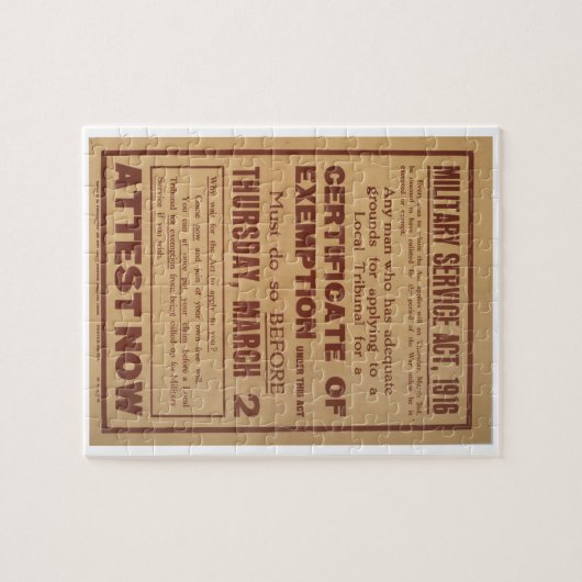 Militärdienst-Tat, _Propaganda Plakat Puzzle (Horizontal)