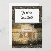 Militärfahrzeug Einladung (Vorne/Hinten)