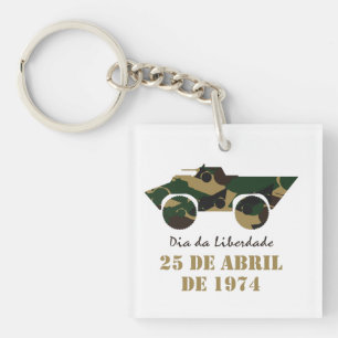 Militärfahrzeug-Symbol der Revolution vom 25. Apri Schlüsselanhänger