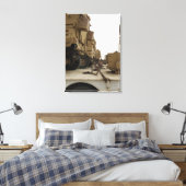 Militärfahrzeuge werden auf Sattelkraftfahrzeugen Leinwanddruck (Insitu (Schlafzimmer))