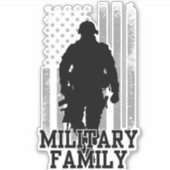 Militärfamilie Aufkleber (Vorderseite)