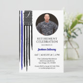 Militärflagge, Party für das Ruhestand der US-Mari Einladung (Stehend Vorderseite)