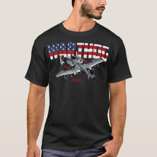 Militärflugzeug A10 Warthog American Flag T-Shirt