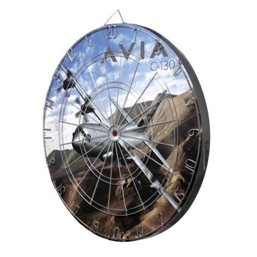 Militärflugzeug C-130 HERCULES Dartscheibe (Vorderseite rechts)