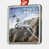 Militärflugzeug C-130 HERCULES Ornament Aus Metall (Links)