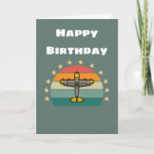 Militärflugzeug, Coole Luftfahrt zum Geburtstag Karte (Vorderseite)