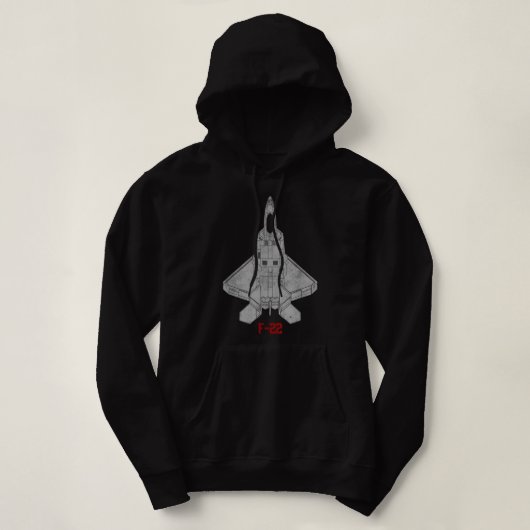 Militärflugzeug F-22 Raptor Pilot Geschenke T Shir Hoodie (Design vorne)
