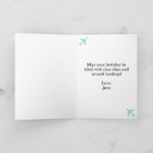 Militärflugzeug, Luftfahrt zum Geburtstag Karte (Innenseite)