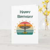 Militärflugzeug, Luftfahrt zum Geburtstag Karte (Gelbe Blume)