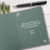 Militärflugzeug, Luftfahrt zum Geburtstag Karte