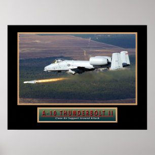 Militärflugzeug-Plakat "A-10 Thunderbolt" 24x18 Poster