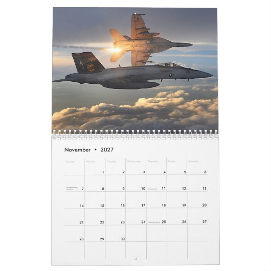 Militärflugzeuge Kalender (Nov 2027)
