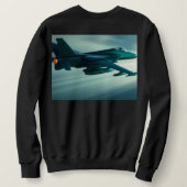 Militärflugzeuge über Leinwand Sweatshirt (Design Rückseite)