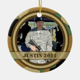 MilitärFoto-Andenken-Verzierung Keramikornament