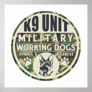 Militärfunktions-Hunde der Einheits-K9 Poster
