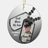 Militärgebet Keramik Ornament (Links)