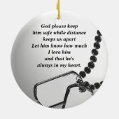 Militärgebet Keramik Ornament (Hinten)