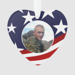 Militärgebet mit Foto Ornament