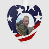 Militärgebet mit Foto Ornament (Vorderseite)