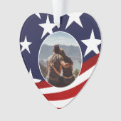 Militärgebet mit Foto Ornament (Vorderseite)