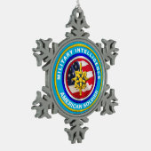 Militärgeheimdienst Veteran Keepake Schneeflocken Zinn-Ornament (Links)